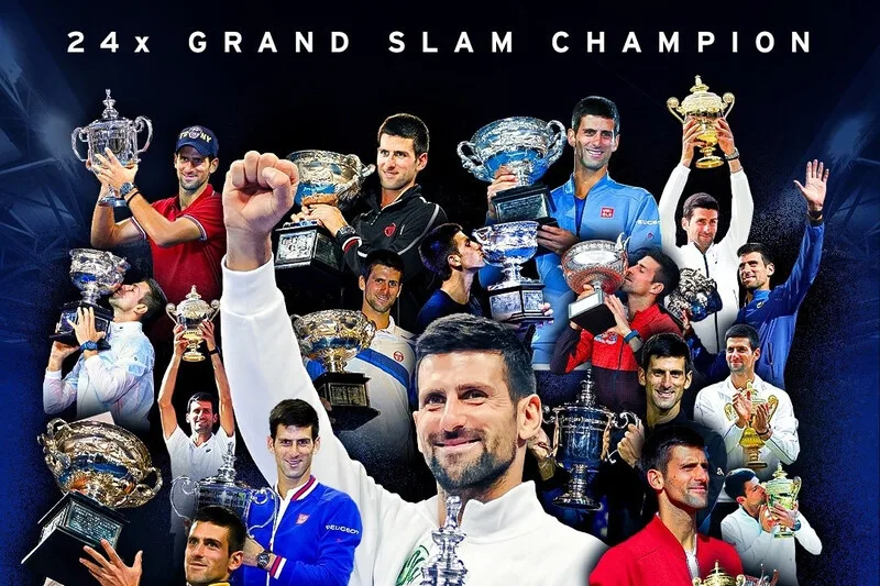 Bộ sưu tập 24 danh hiệu Grand Slam là một trong những dấu ấn lớn nhất khi nhìn lại sự nghiệp huyền thoại của Novak Djokovic.